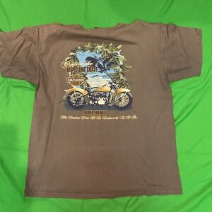 Harley Davidson brown and tan t-shirt